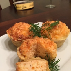 Salmon and Shrimps Cheese Cakes